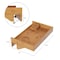 Hastings Home Bedside Shelf Bamboo Modern Clamp-on Floating Nightstand and Bedroom Accessories Tray for Home 188735DKT - alternate 3